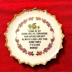 Wall Hanging "Apology Come In Sit Down Relax" Funny Messy House Plate